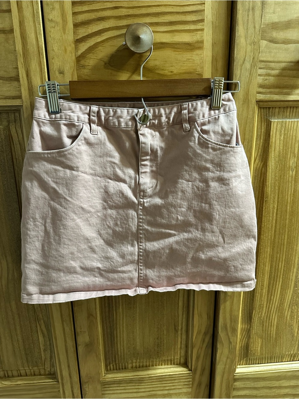 Forever 21 Light Pink Denim Mini Skirt